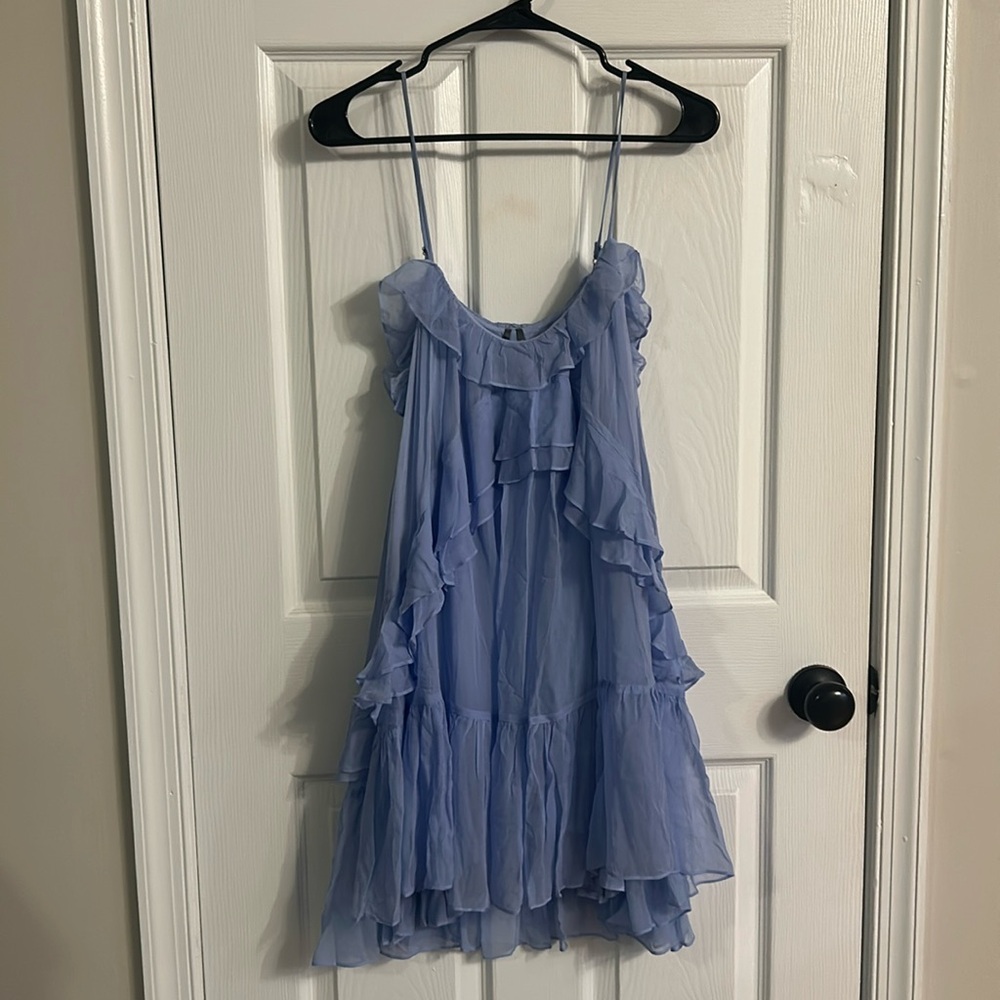 Powder blue mini dress by Anthropologie